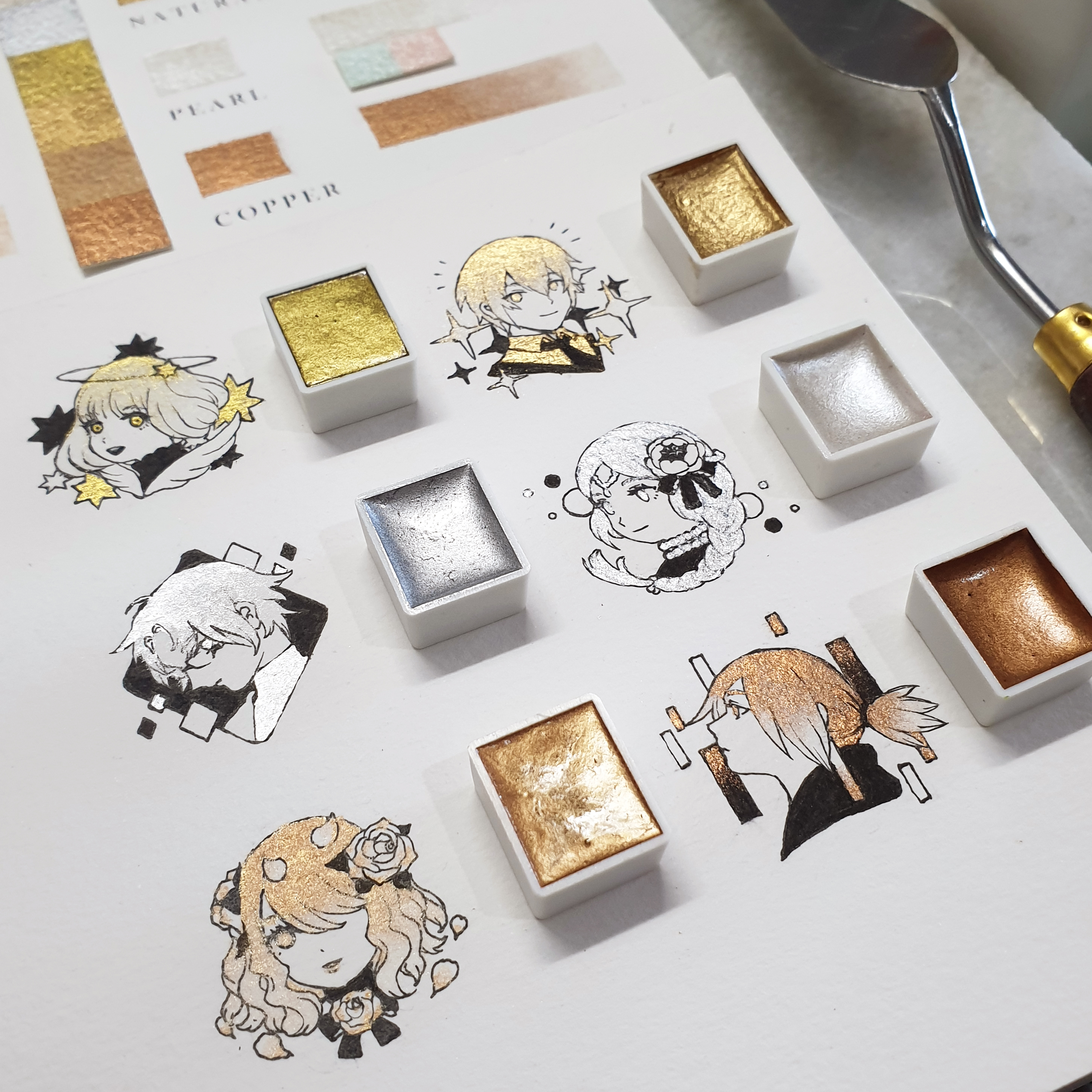 [ HANDMADE WATERCOLOR ] METAL SERIES