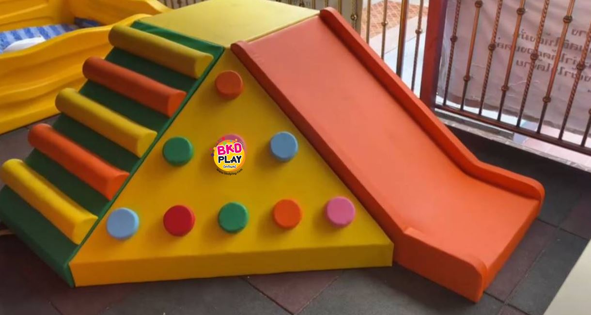 ภูเขานุ่มนิ่มสไลด์ 1 ทาง, ปีนป่ายเข้ามุม ปีนป่ายนุ่ม สไลเดอร์นุ่ม เบาะนุ่มนิ่ม, soft play, indoor playground ของเล่นเสริมพัฒนาการ เครื่องเล่นสนามในร่ม Kid Zone