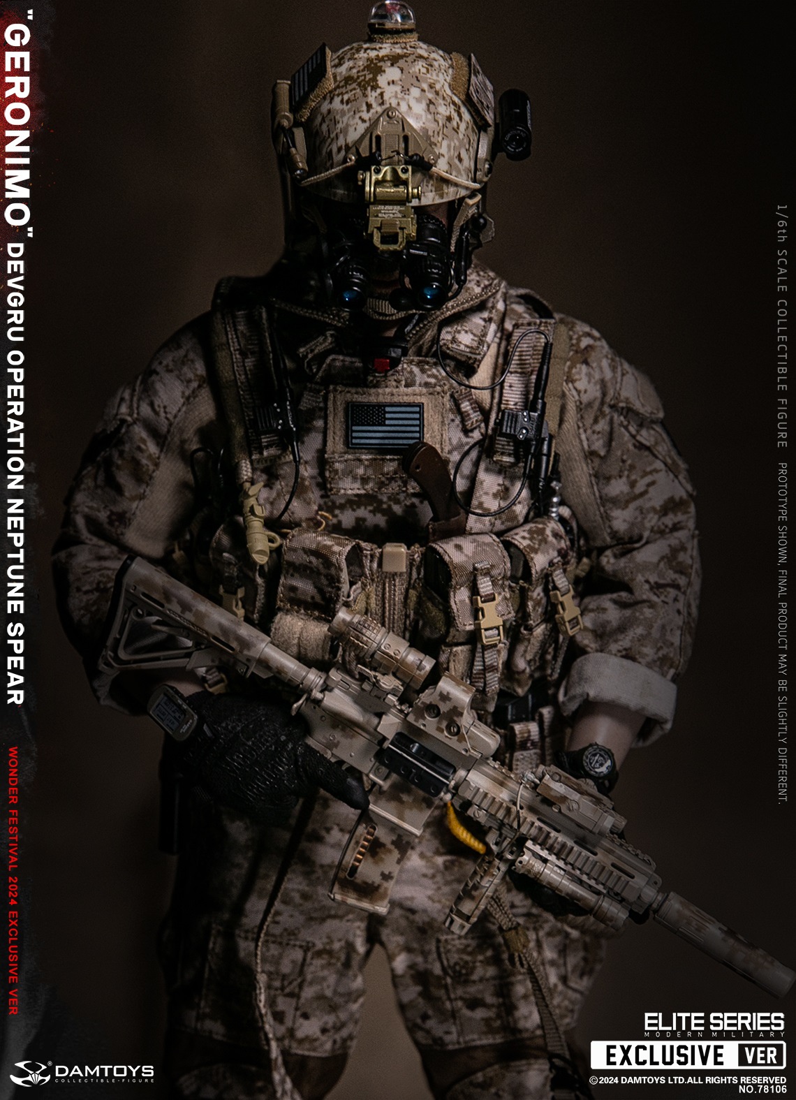 [สั่งจอง] DAMTOYS 78106 1/6 : DEVGRU Operation Neptune Spear “GERONIMO” [WF2024 Exclusive ver]