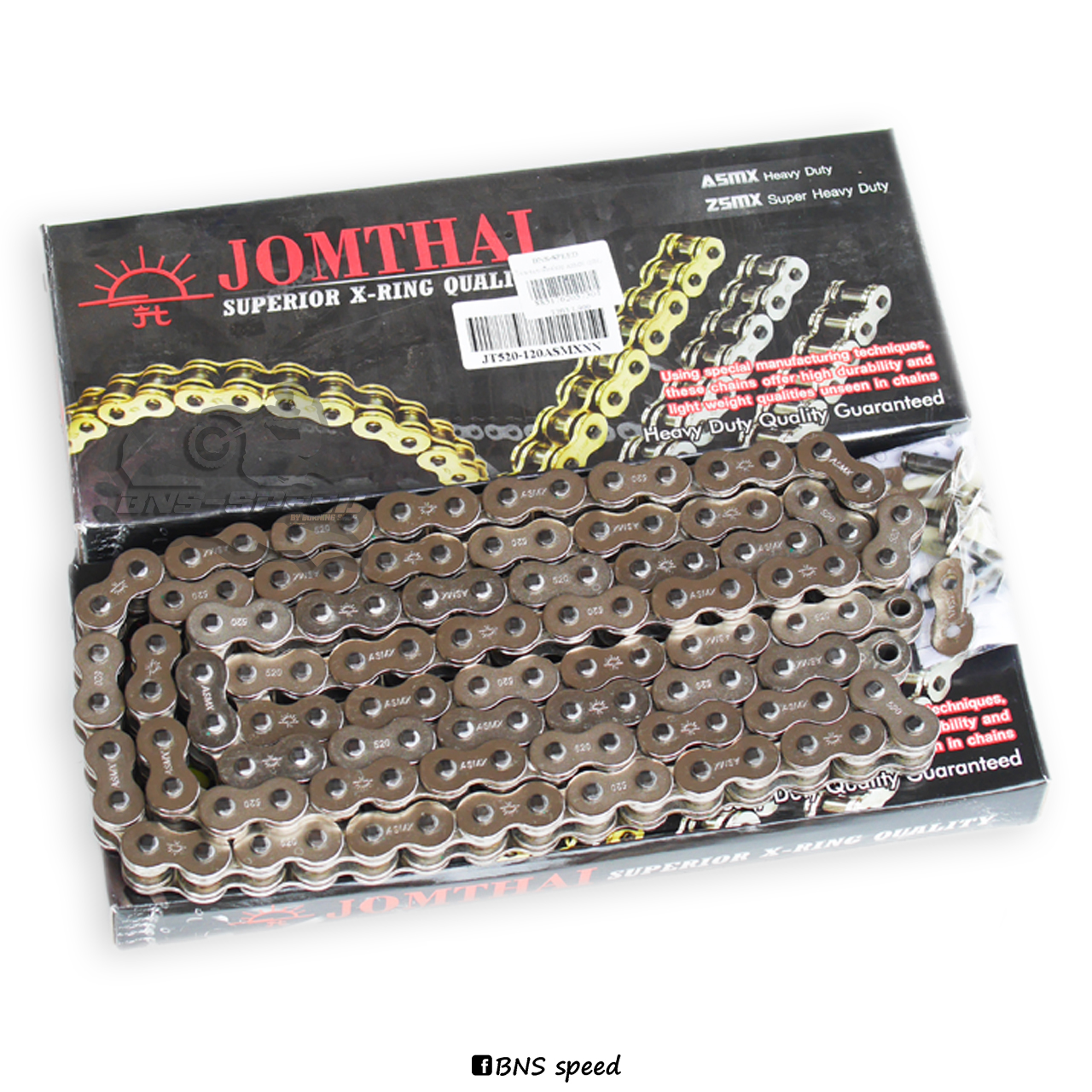 โซ่ Jomthai 520ASMX X-Ring สีเงิน 120L