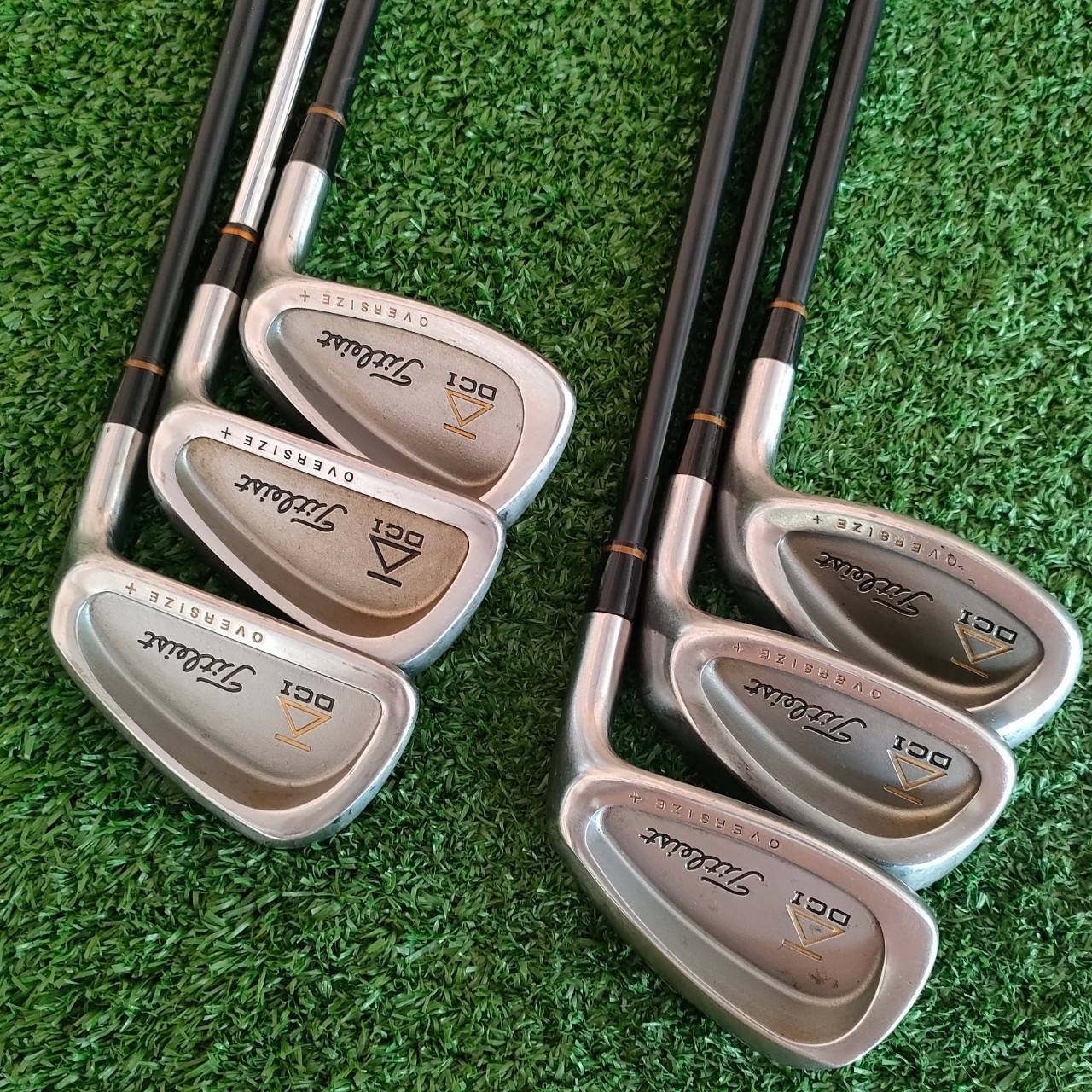 ชุดเหล็ก TITLEIST DCI OVERSIZE+ มีเหล็ก 6-9 เเละ PW SW ก้าน TRISPEC FLEX R ** เหล็ก7ชุดนี้ ใส่ก้านเหล็ก FCM 5.5 ** ชุดเหล็กตีมันส์ และ ตีง่ายในชุดเดียวกัน ไม้กอล์ฟมือสอง ของแท้ BY NakaraLuxurious
