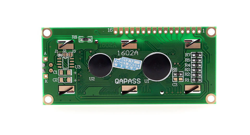 จอ LCD สีฟ้า 16x2 Character LCD 1602 (Blue Backlight)