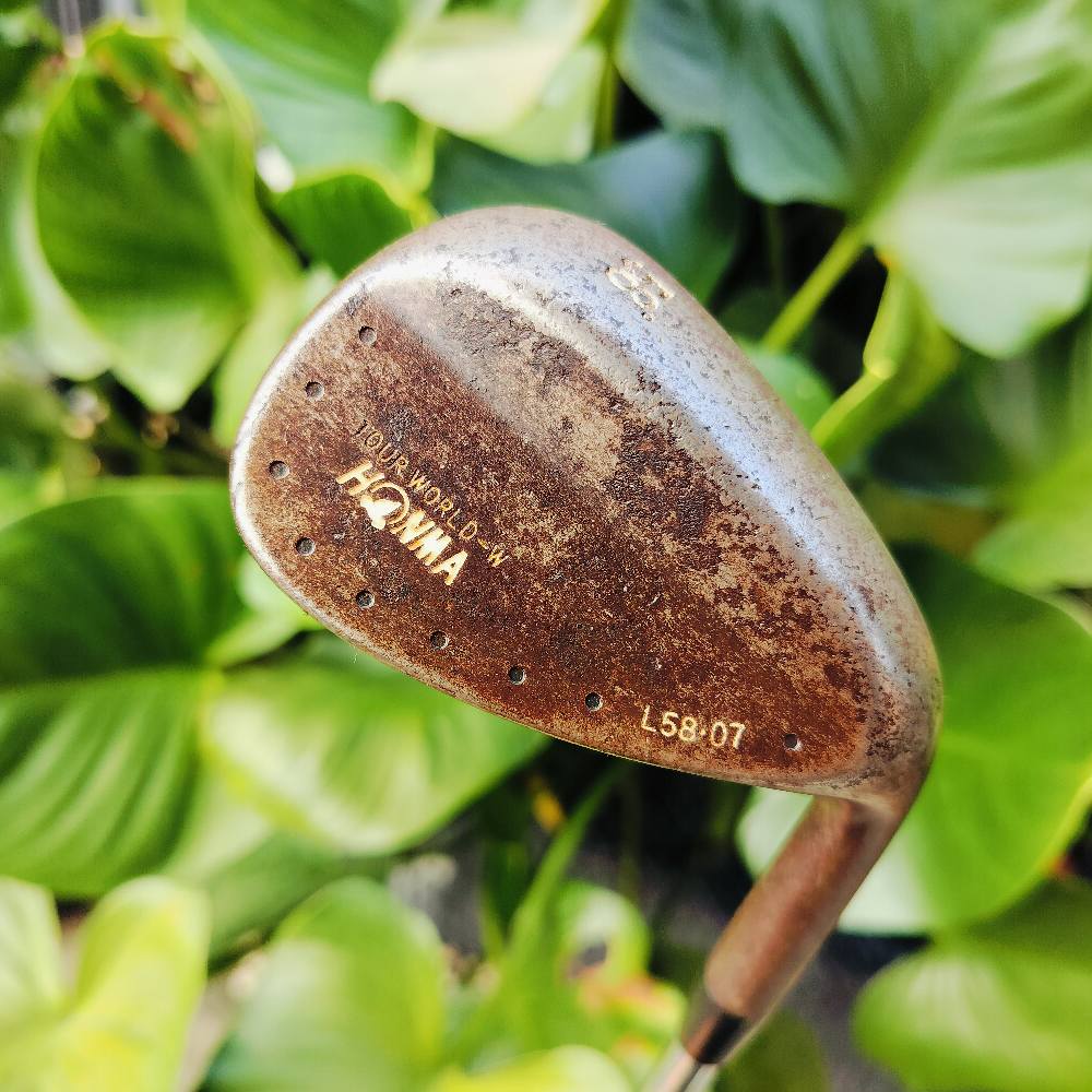 WEDGE HONMA TOURWORLD องศา 58 BOUNCE 7 รุ่นสนิม OIL CAN เป็นรุ่นที่ไม่เคลือบด้านนอก ให้ความรู้สึกของ FORGED ญี่ปุ่นเต็มที่ ไม้กอล์ฟพรีเมี่ยมมือสอง ของแท้ By NakaraLuxurious