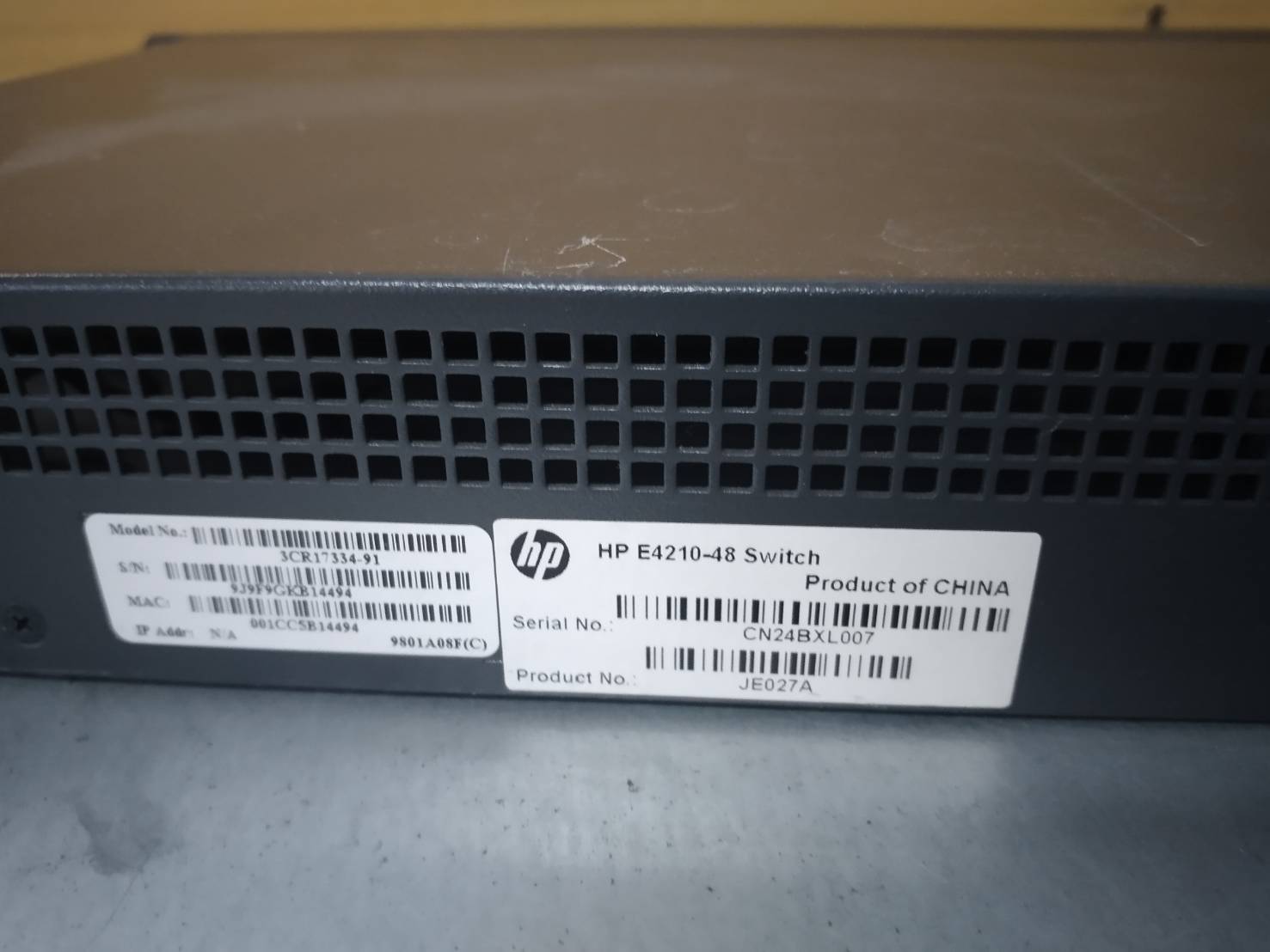 3Com Switch 4210 52-port / 3CR17334-91/ HP E4210-48 Switch