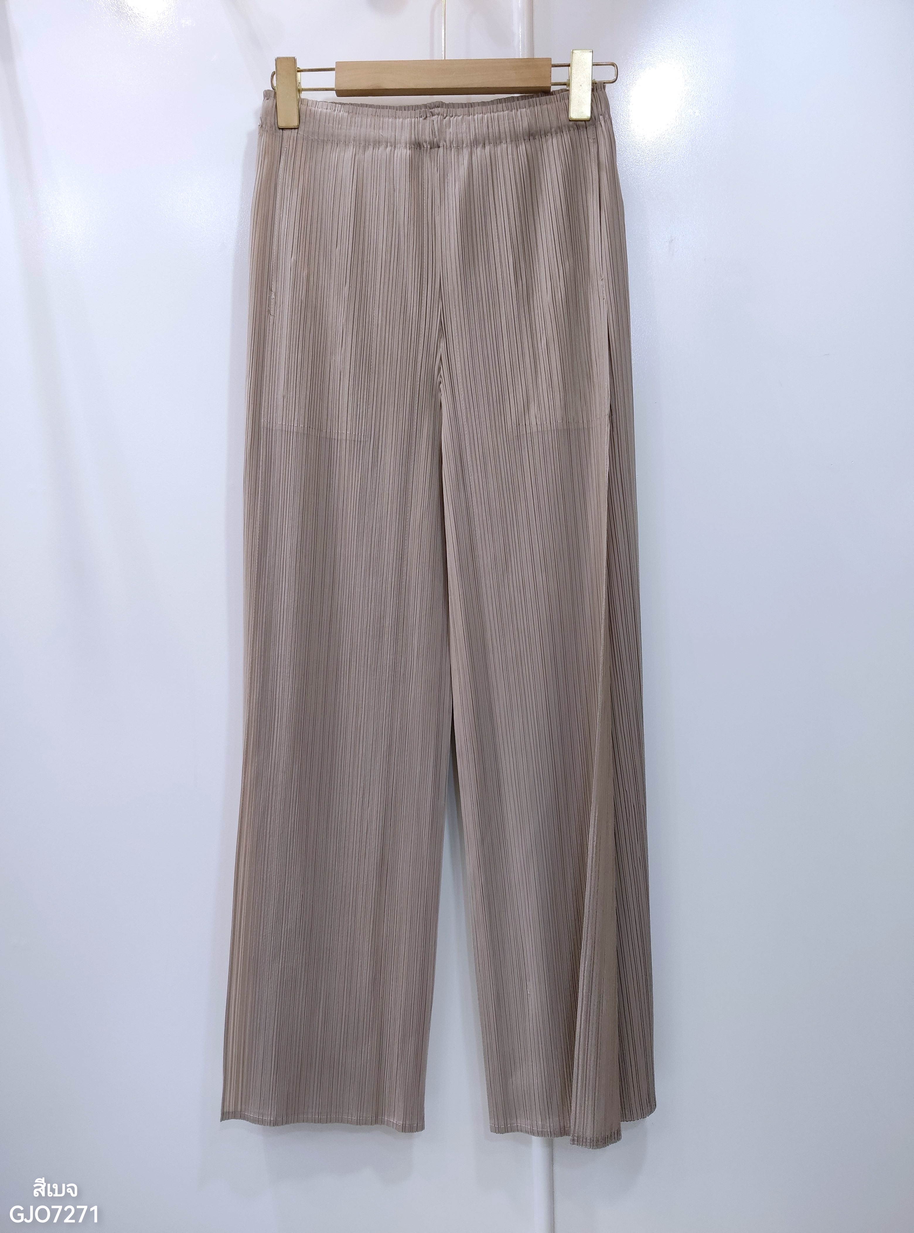 เพิ่มสีใหม่ ยาว37นิ้ว! 2MUAY รุ่น GJO7271 กางเกงอัดพลีทงานคุณภาพ BAT STRAIGHT LAYER PLEATED PANTS 18สี FREE SIZE