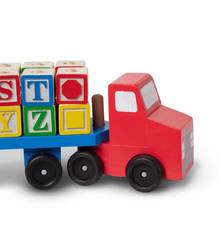 รถบล๊อกไม้ A-Z มีทั้งอักษณเล็กและอักษรใหญ่ Melissa & Doug Alphabet Truck รุ่น5175 ของเล่นเสริมพัฒนาการเด็ก