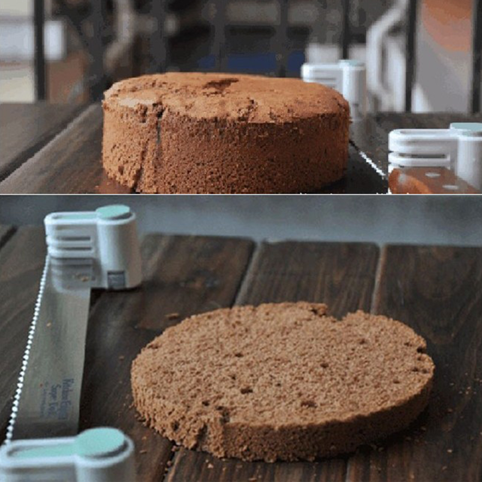 อุปกรณ์ตัดเค้ก มี2รุ่น รองมีดตัดเค้ก2ชิ้น / ลวดแบ่งชั้น-สแตนเลส ใช้งานง่าย สะดวก ประหยัดเวลา