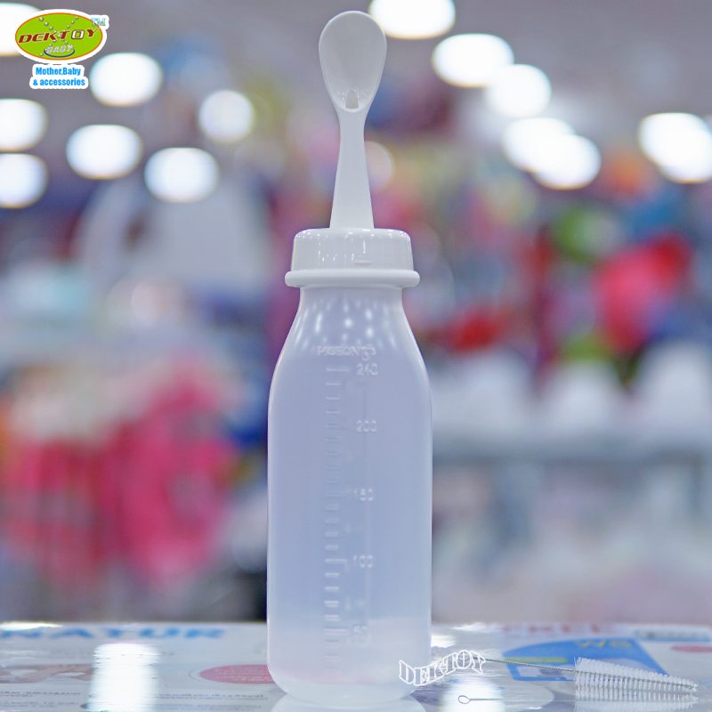 Pigeon พีเจ้น ขวดป้อนอาหารเหลวพร้อมช้อน 8 ออนซ์