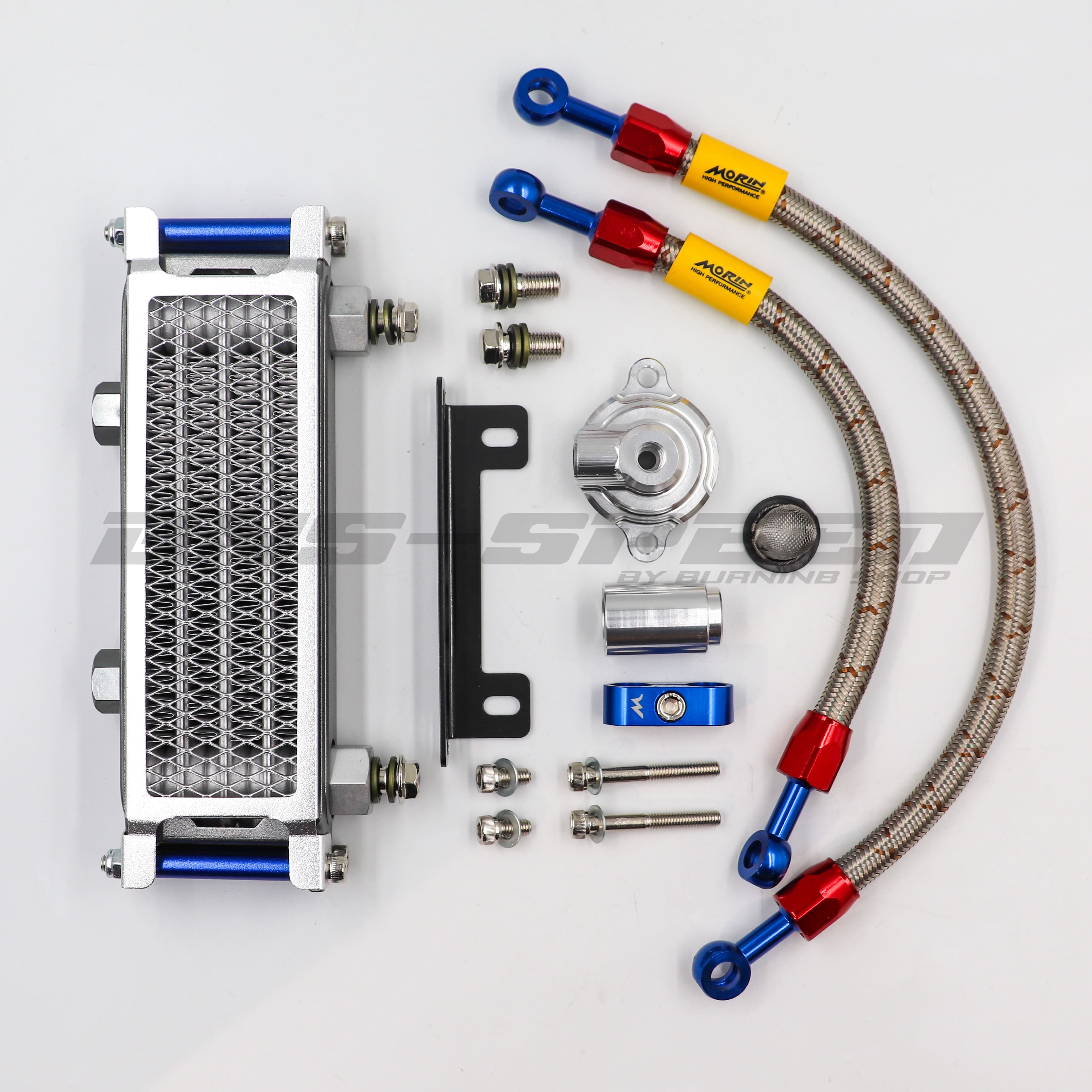 ออยคูลเลอร์ Morin Monkey125 2022- Oil Cooler Kit - เสาน้ำเงิน