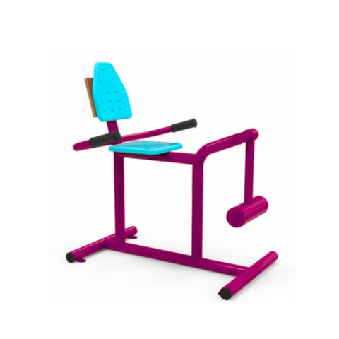 เครื่องออกกำลังกายกลางแจ้งผู้ใหญ่,บริหารขา-ข้อเข่า (แบบถีบลูกน้ำหนัก) ,ลานกีฬาอเนกประสงค์, เทศบาล,หมู่บ้าน,ผลิตในไทย, สั่งทำตามสีที่ต้องการได้ ขนาด 60 x 100 x80 ซม.