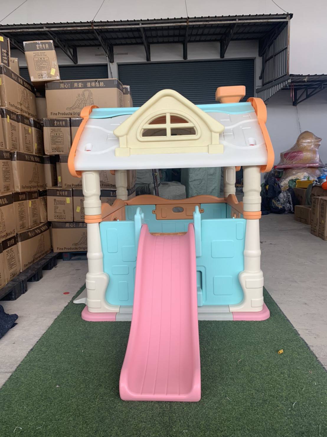 บ้านพาสเทลกระดานลื่น บ้านสไลเดอร์ บ้านของเล่น บ้านสไลเดอร์ ของเล่นสนาม พร้อมส่ง