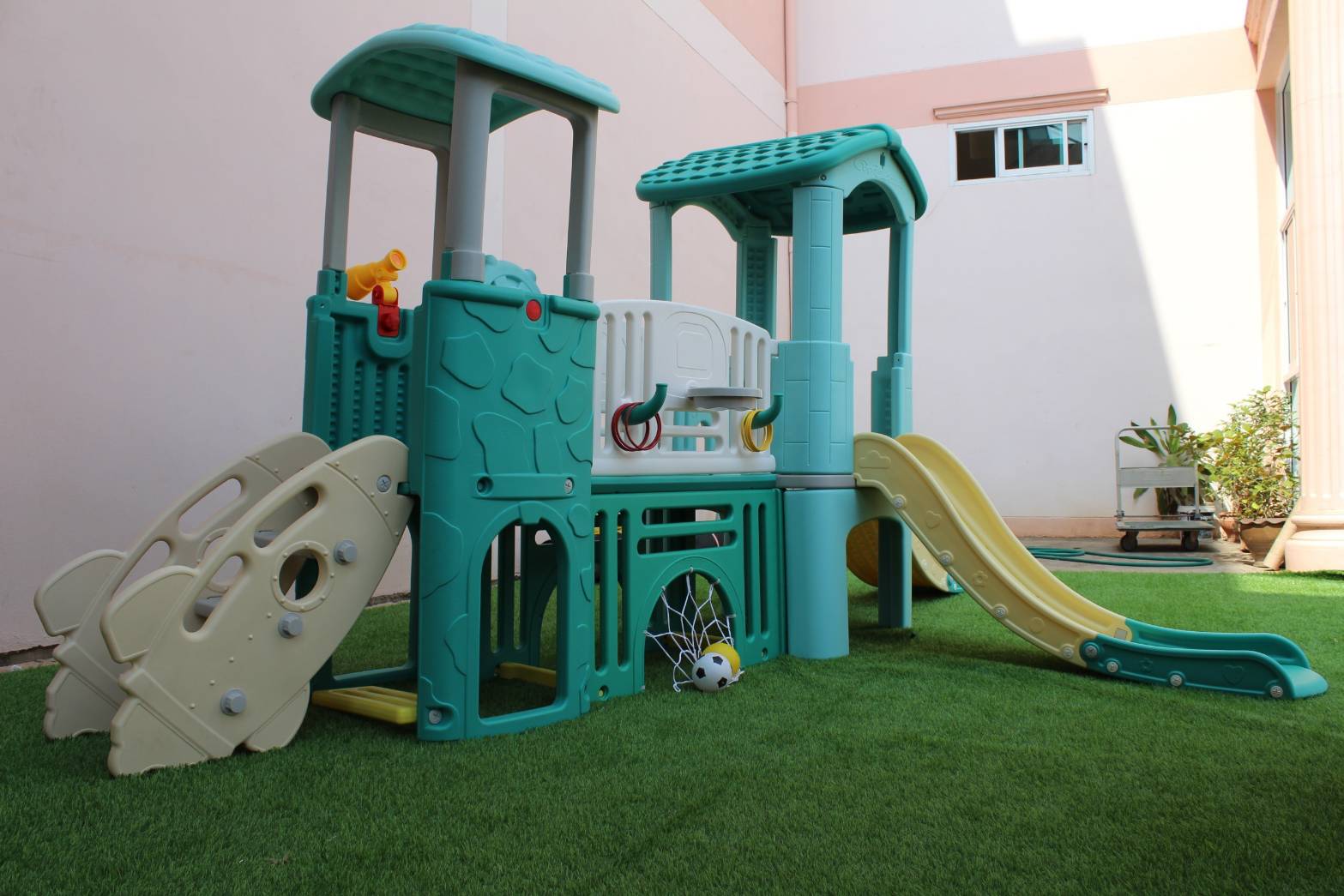 ส่งฟรี บ้านสไลเดอร์ปีนป่าย บ้านน้อย2ชั้น คละสี เลือกสีได้ ราคาต่อ1ชุด กระดานลื่นเด็ก เครื่องเล่นสนามกลางแจ้ง-ในร่ม พร้อมส่ง