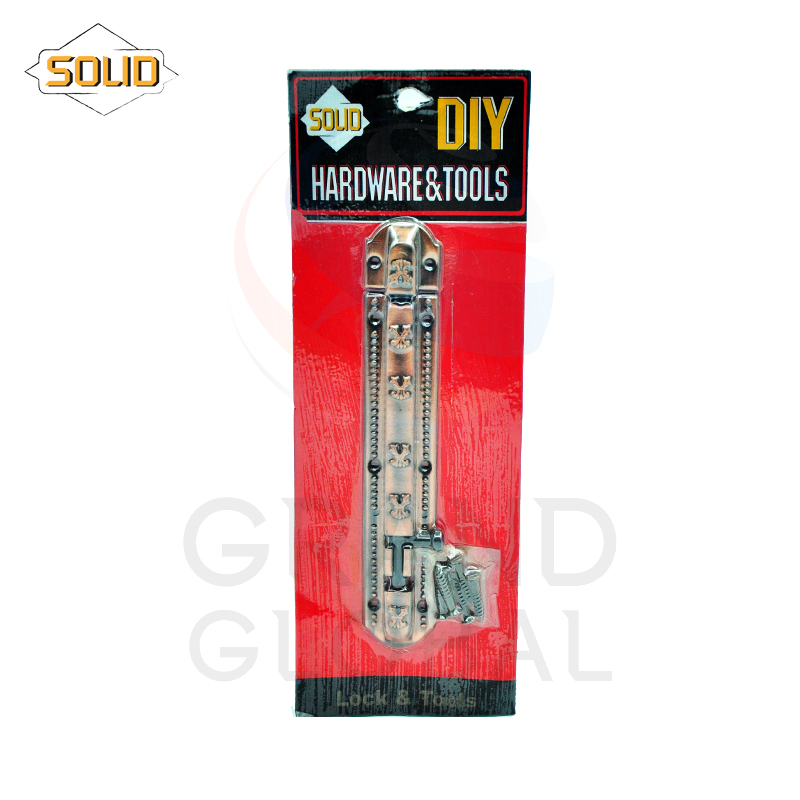 SOLID กลอนประตูู ทองแดงลายมะยม 6 นิ้ว แพ็คคู่