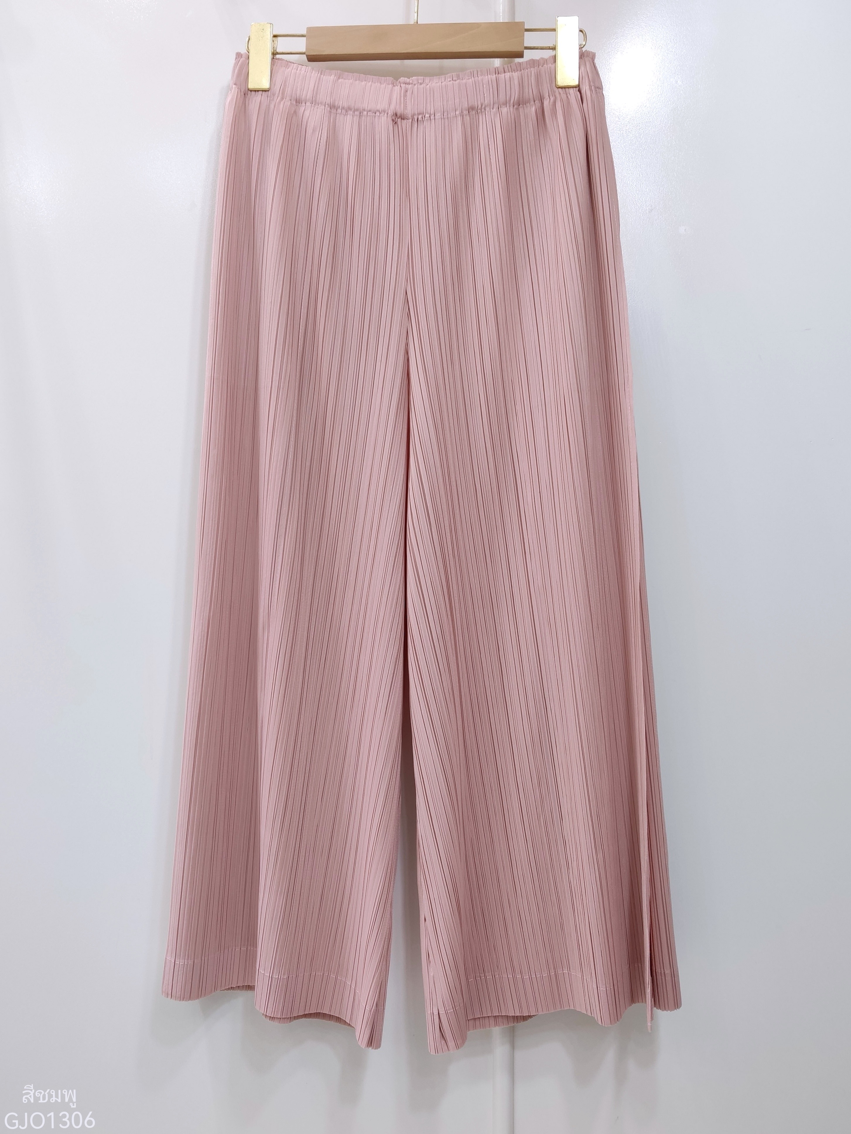 ยาว 33,ยาว 36นิ้ว 2MUAY รุ่น GJO1306 กางเกงพลีทคุณภาพ DOUBLE LAYER STRAIGHT PLEATED PANTS 15 สี FREE SIZE