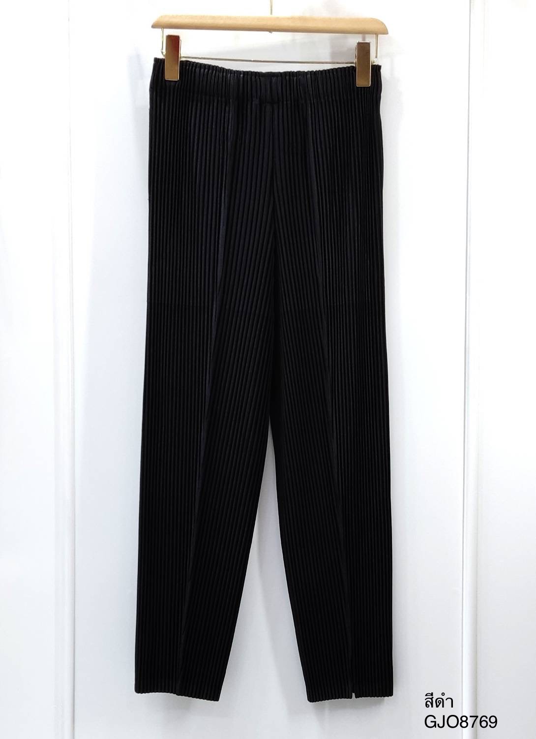 ยาว36,37นิ้ว!! 2MUAY รุ่น GJO8769 กางเกงผ้าหนาอัดพลีท THICK SLIM SPILT FRONT PLEATED PANTS 14 สี FREE SIZE