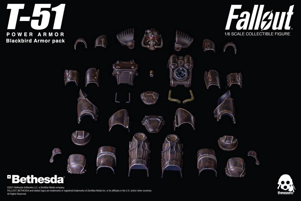[สั่งจอง]ThreeZero X Bethesda 3Z0179 1/6 scale Fallout : T51 blackbird armor pack