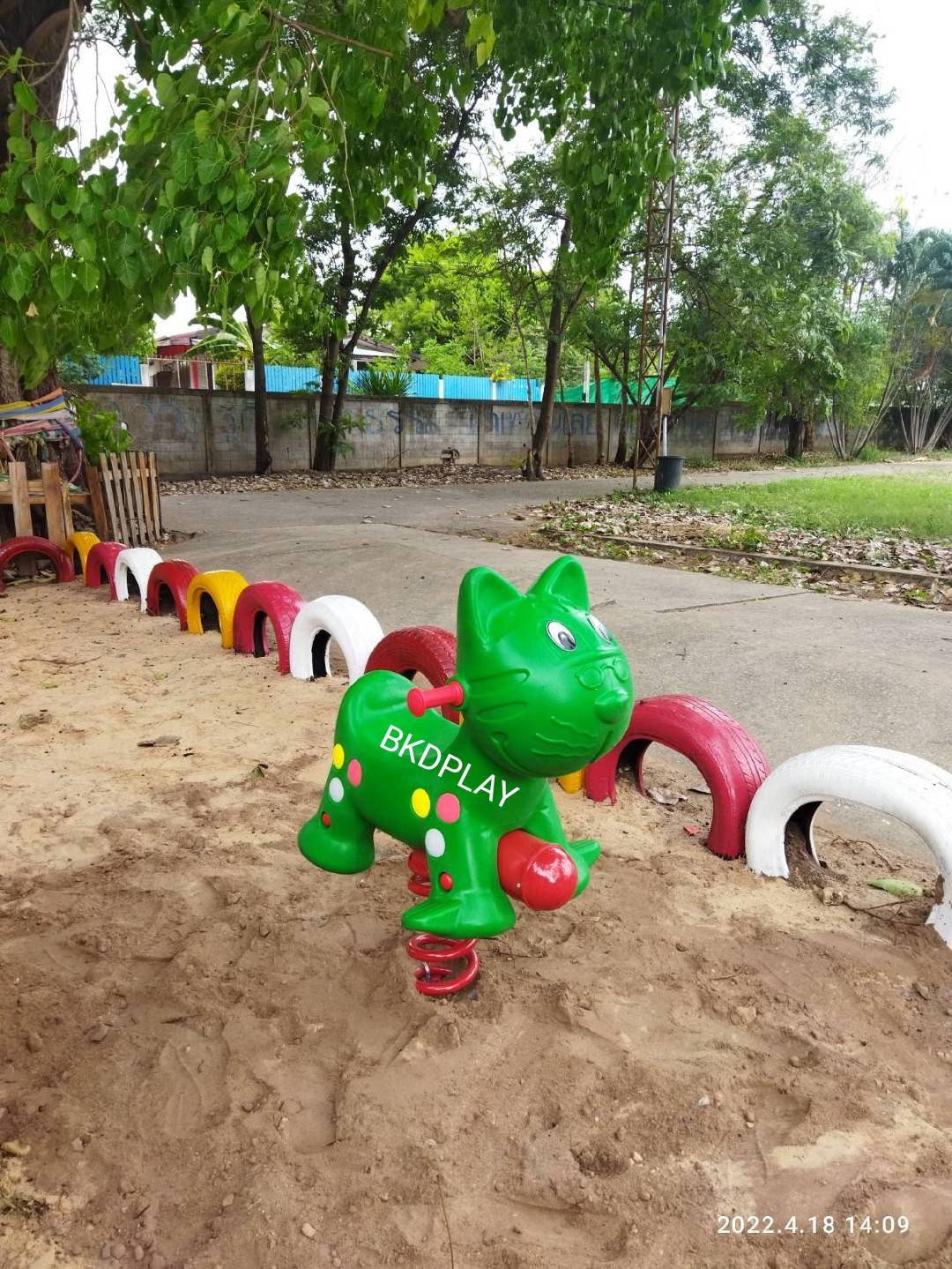 แมวสปริงโยกเยก,โยกเยกสปริง,ของเล่น,เครื่องเล่นสนามกลางแจ้ง สินค้าพร้อมส่ง