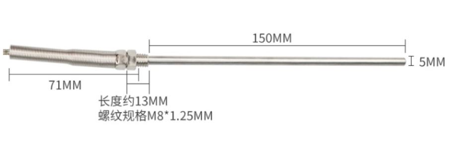 เทอร์โมคัปเปิ้ล Thermocouple Type K ยาว 1 เมตร หัววัดยาว 150mm