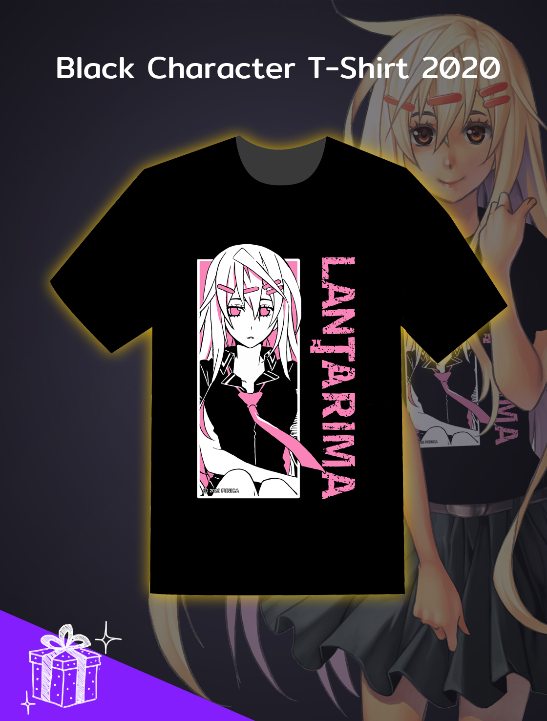 เสื้อยืดสีดำ พิมพ์ลายการ์ตูน Black Character T-shirt 2020 : Lantarima