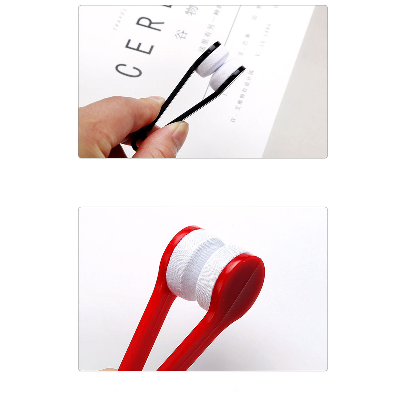 ที่เช็ดแว่น แบบคีบ รุ่น JJ11 พกพาง่าย ขนาดเล็ก เช็ด ทำความสะอาดแว่นตาได้ดี มีให้เลือก 5สี