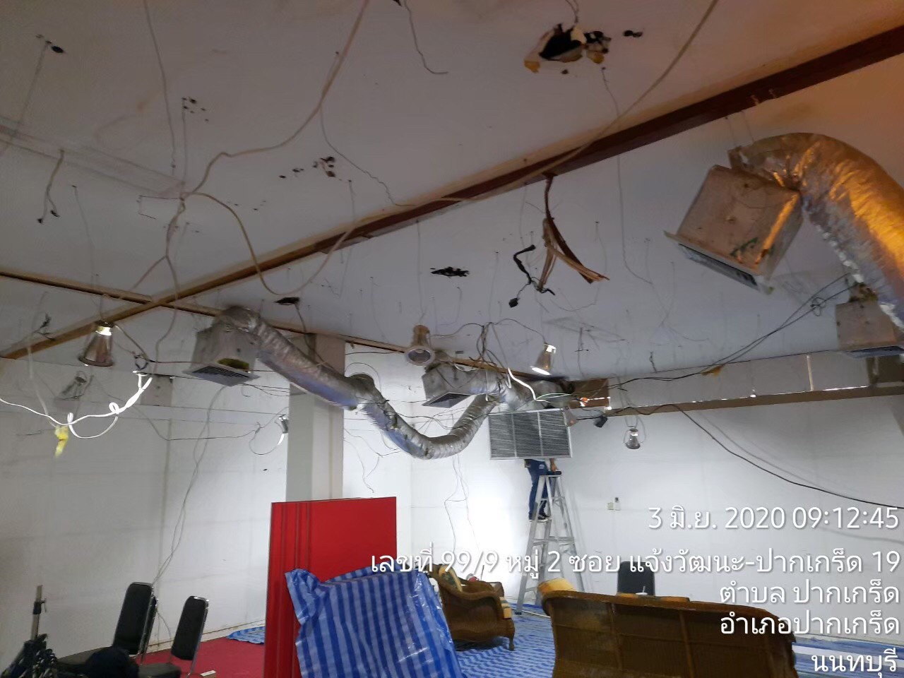 ดุริยางค์ตำรวจ(ปากเกร็ด) ปรับปรุงหลังคา,ฝ้า,เพดาน