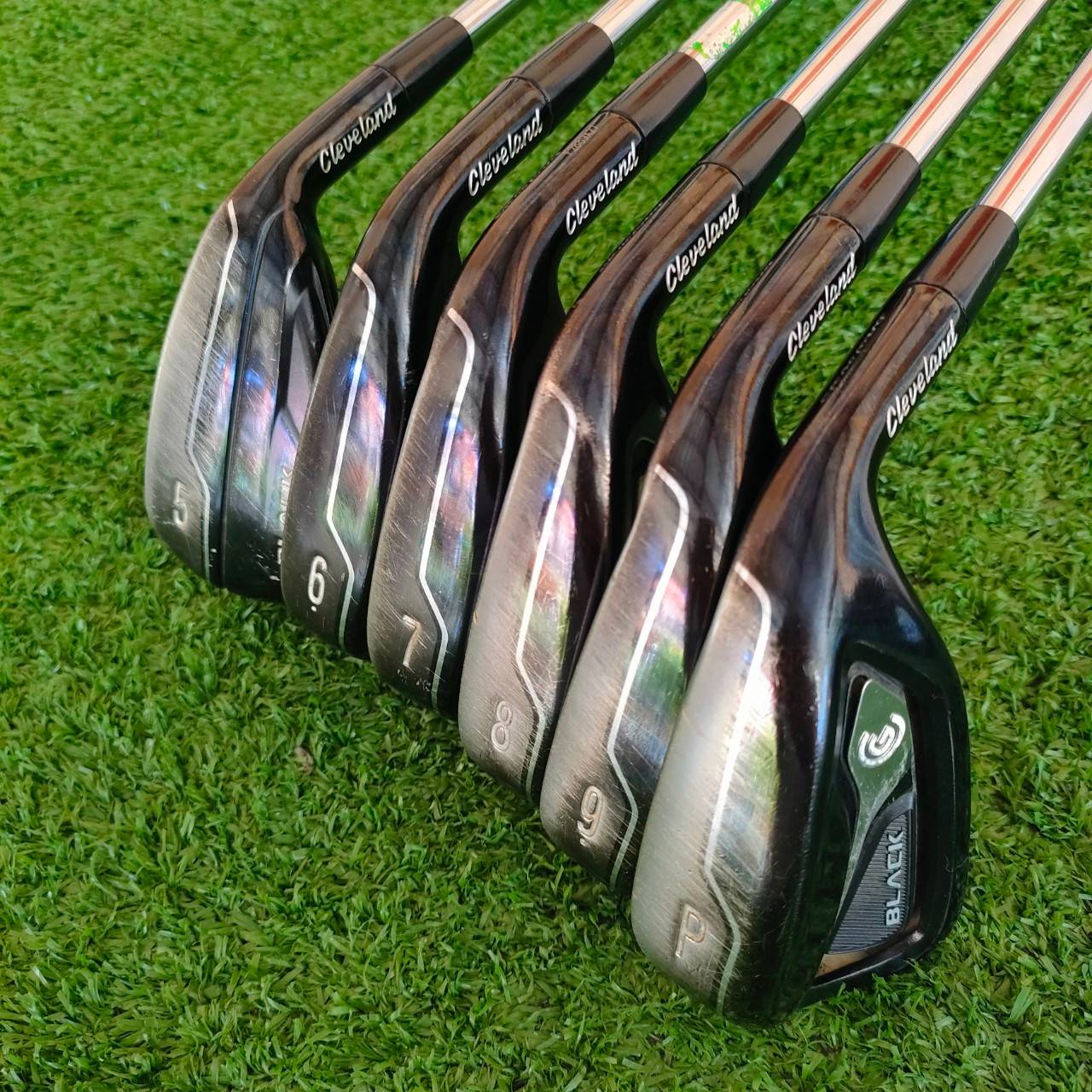 ชุดเหล็ก CLEVELAND CG BLACK HIGH C.O.R. MAX เหล็ก 5 กึ่งไฮบริด มีเหล็ก 5-9 เเละ PW เหล็กเด้งทุกไม้!!! ก้าน N.S.PRO 1040GH FLEX R ไม้กอล์ฟมือสอง ของแท้ BY NakaraLuxurious