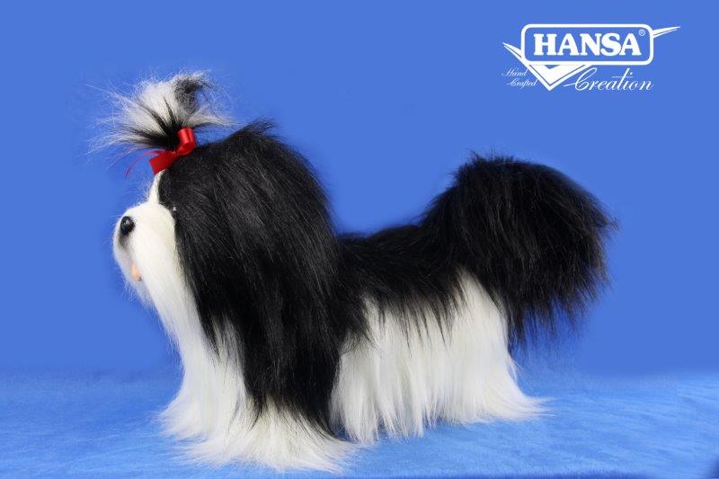 8380 Shih Tzu Standing Black White 34cm.L