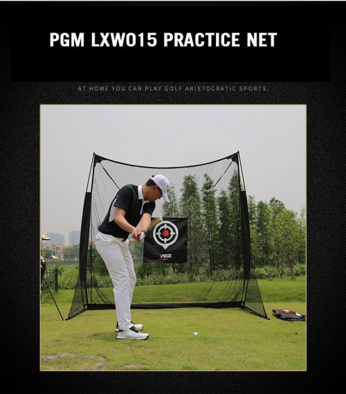Golf Practice Net ตาข่ายฝึกซ้อมกอล์ฟ PGM LXW015 Size 2.5 x2.5 x1.26 M. มีเป้าให้ 2 แบบ ซ้อมไดร์ฟ ซ้อมชิพ ( ไม่รวมพรม Not including the mat )