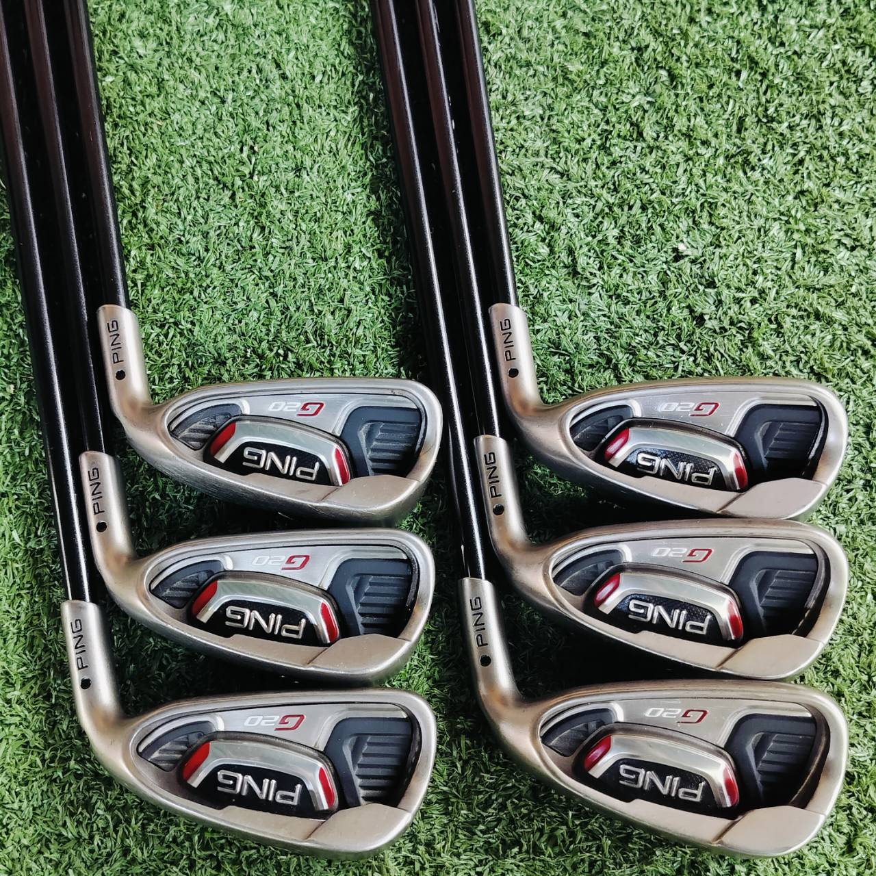 ชุดเหล็ก PING G20 ก้าน TFC 330 I FLEX R มีเหล็ก 5 6 7 8 9 PW ตระกูล G ช่วยชดเชยสูงสุด forgiven so many bad swings และเป็นรุ่นหลักของ PING ส่วนผสมของวัสดุที่แสนพิเศษ ไม้กอล์ฟพรีเมี่ยมมือสอง ของแท้ By NakaraLuxurious