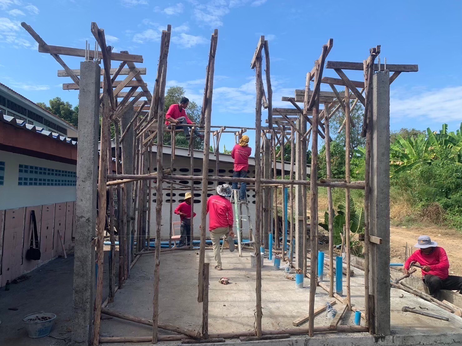 งานสร้างห้องน้ำ รร.วัดหนองเสือ อ.บ้านโป่งจ.ราชบุรี