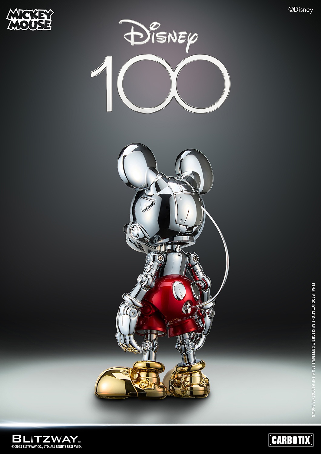 [สั่งจอง]BLITZWAY BW-CA-10508 : Carbotix - D100 Mickey Mouse （Chrome Ver.）