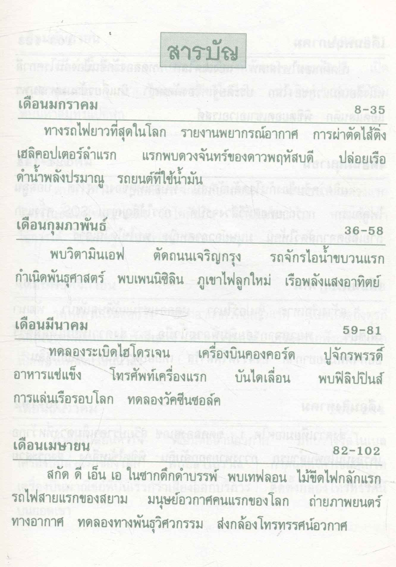 เหตุการณ์สำคัญในอดีต บันทึก 366 วัน