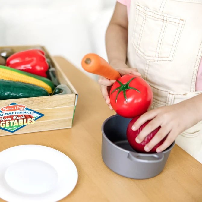 ชุดผักของเล่นเหมือนจริง Melissa & Doug Play Food - Farm Fresh Vegetables รุ่น4083 ของเล่นเสริมพัฒนาการเด็ก