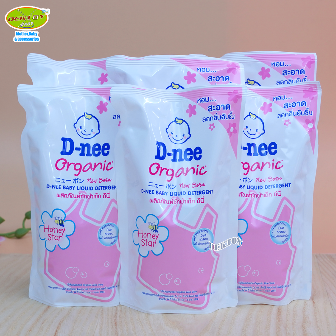D-nee น้ำยาซักผ้าเด็กดีนี่ กลิ่น Honey Star สีชมพู 550 มล.