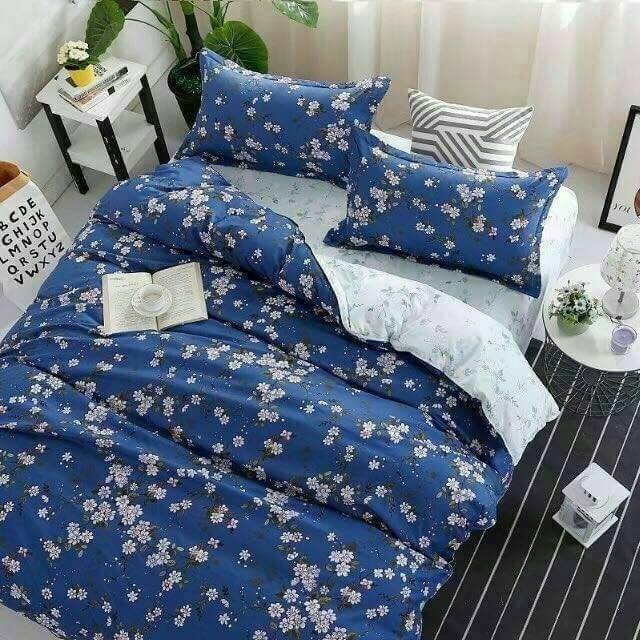 ❀✿พิเศษสุดๆลดราคา💥ชุดเครื่องนอนครบเซ็ต+ผ้านวม#ลายดอกไม้#โทนสีฟ้าsocute✿❀#Minimalstyle