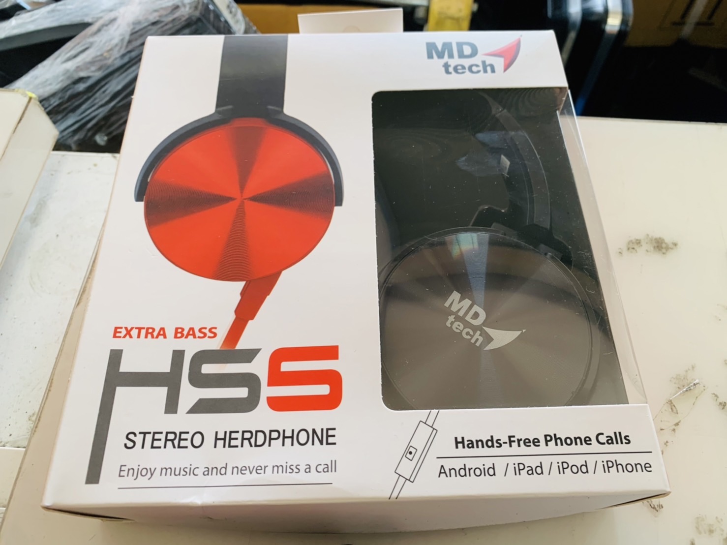 หูฟัง HeadSet MD-TECH (HS5) Black สินค้ามีประกัน ของใหม่มีกล่อง