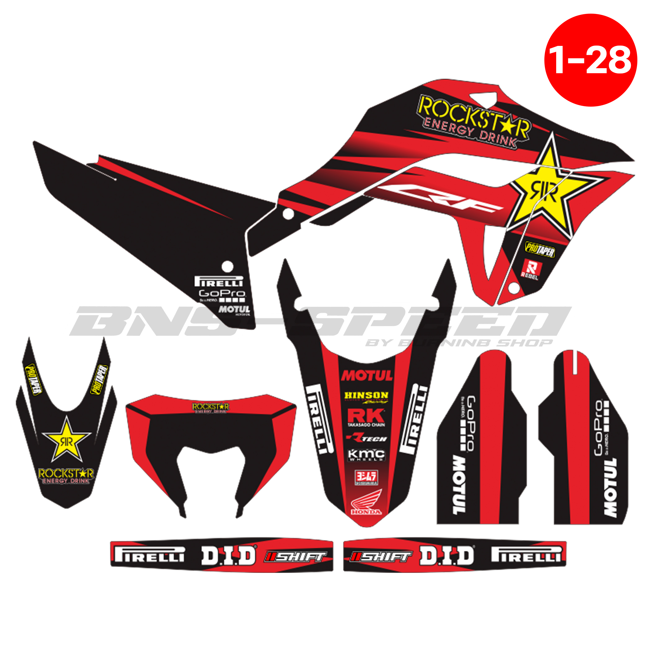 สติ๊กเกอร์ CRF300L Graphics Kit (30 ลาย+)