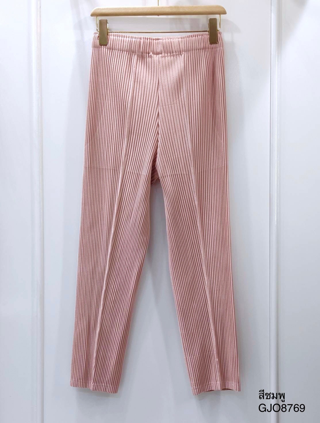 ยาว36,37นิ้ว!! 2MUAY รุ่น GJO8769 กางเกงผ้าหนาอัดพลีท THICK SLIM SPILT FRONT PLEATED PANTS 14 สี FREE SIZE