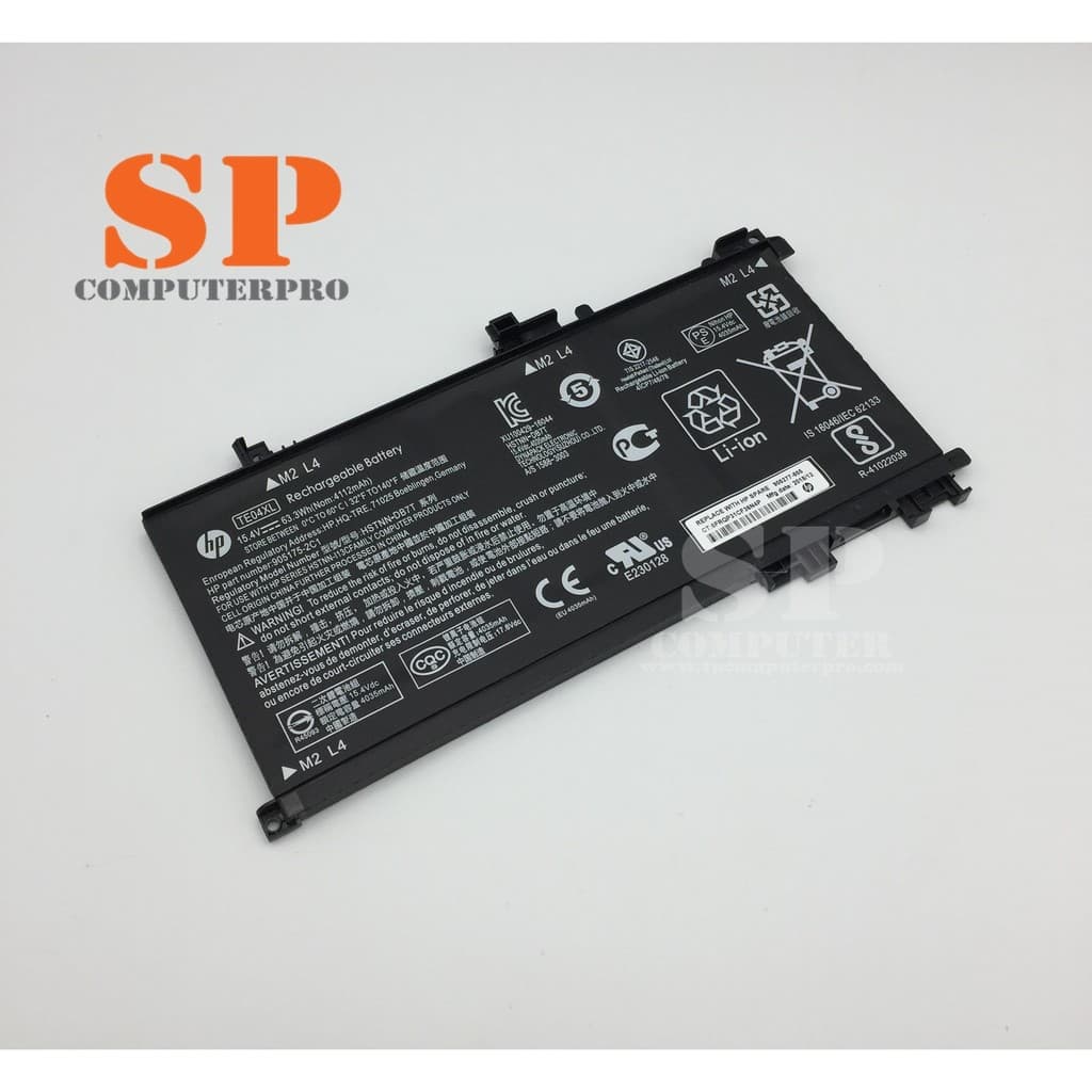 HP Battery แบตเตอรี่ ของแท้ HP Omen 15-AX200, Omen Pavilion 15-BC (15.4V TE04XL) รุ่นนี้มี 2 พาท แกะเทียบก่อนสั่ง