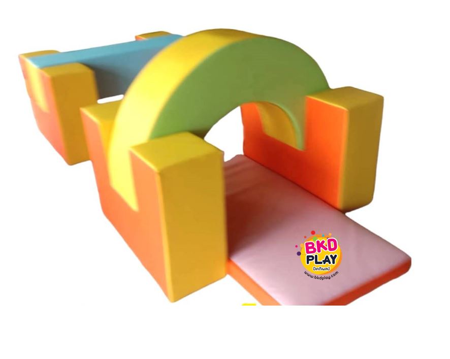 สะพานทรงตัวนุ่มนิ่ม, สะพานทรงตัวเด็ก ,นุ่มนิ่มทรงสี่เหลี่ยม, ,เบาะหนังนุ่มนิ่ม softplay, indoor playground kidszone ,สวนสนุกในร่ม