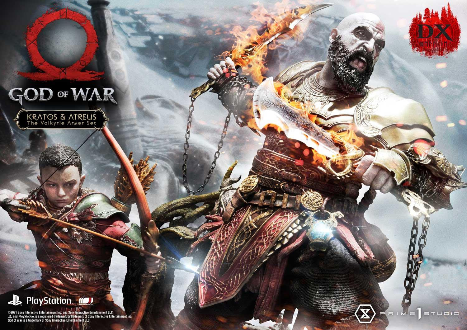 [สั่งจอง]Prime 1 Studio UPMGOW-03DX 1/4 : God of War - Kratos & Atreus The Valkyrie Armor Set (Deluxe Version)