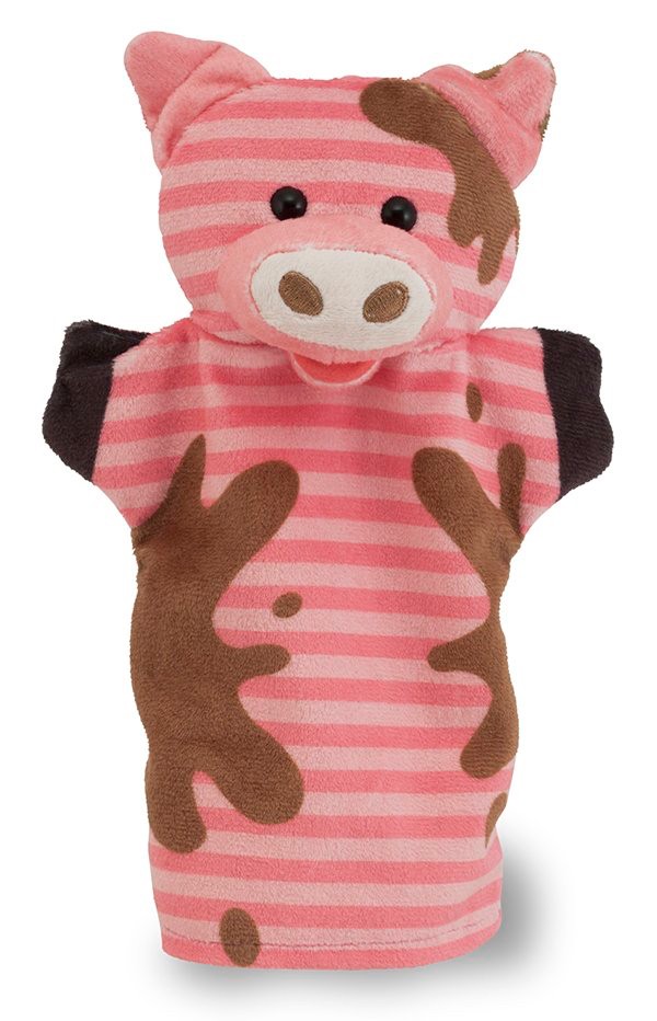 ชุดหุ่นมือ 4 ตัว (ฟาร์ม) ทำจากผ้าคุณภาพดี ส่งเสริมจินตนาการ ส่งเสริมให้เด็กสร้างเรื่อง สวมบทบาท Farm Friends Hand Puppets Melissa&Doug,รุ่น 9080 ของเล่นเสริมพัฒนาการ,ของเล่น