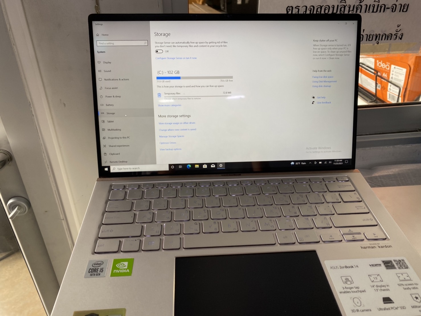 Asus Notebook ZenBook UX434FLC-A6212T Silver