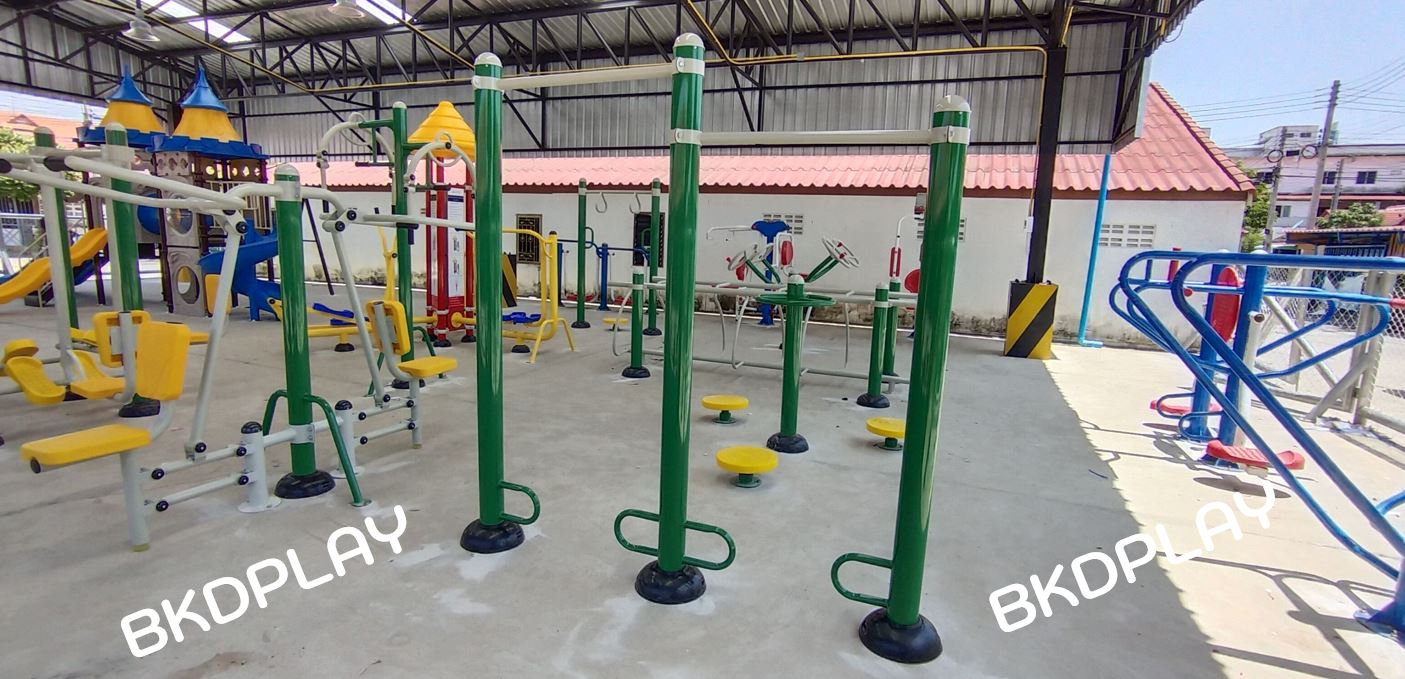 ชุดเครื่องออกกำลังกายกลางแจ้ง C, สนามกีฬา, เครื่องออกกำลังกายผู้ใหญ่, เครื่องออกกำลังกายสวนสาธารณะ หมู่บ้าน ,Exercise equipment outdoor , OutdoorPlayground ,ราคาโรงงาน