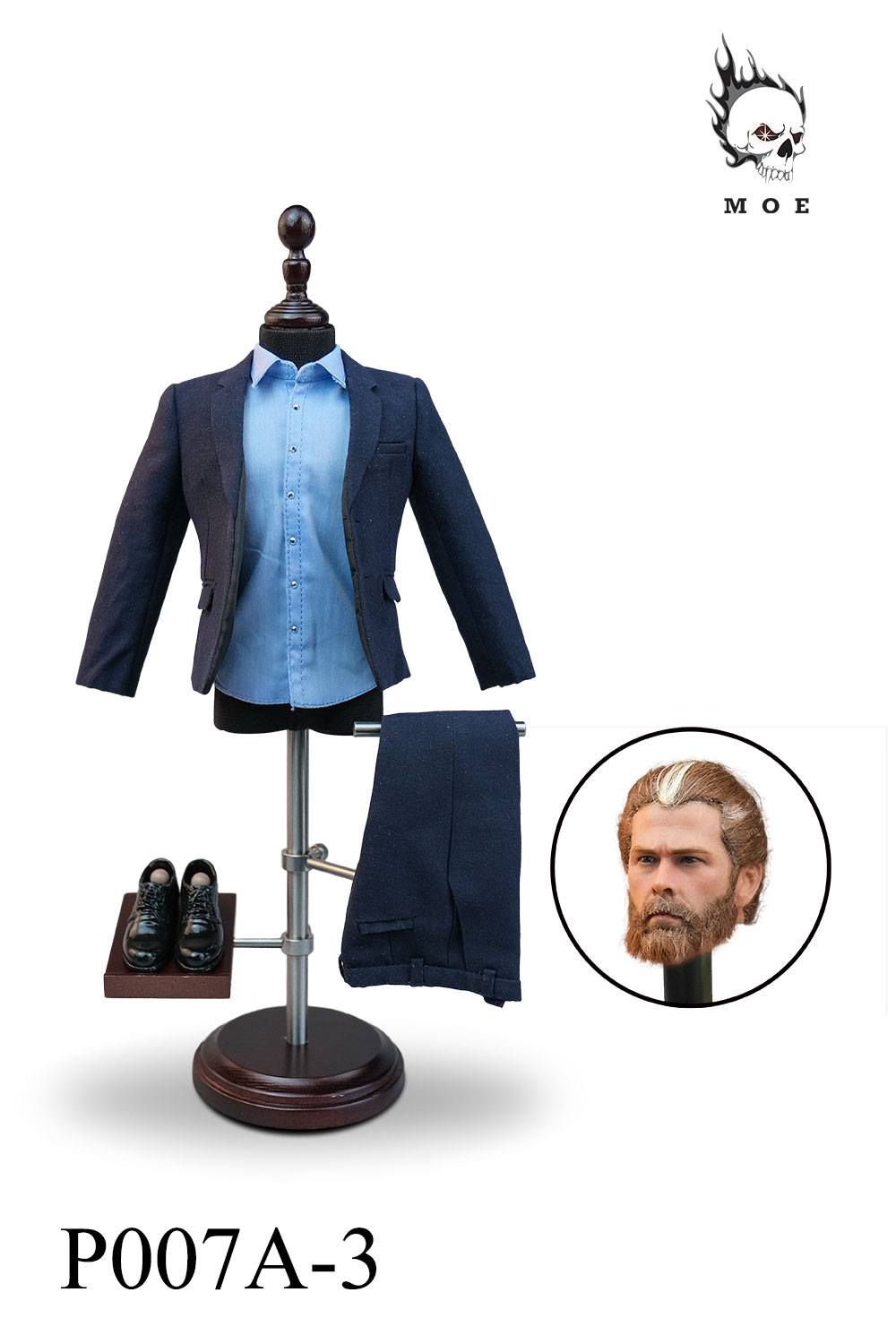 [สั่งจอง]MOETOYS P007A/B/C 1/6 : Mens Head Sculpt & Narrow Shoulder Suit