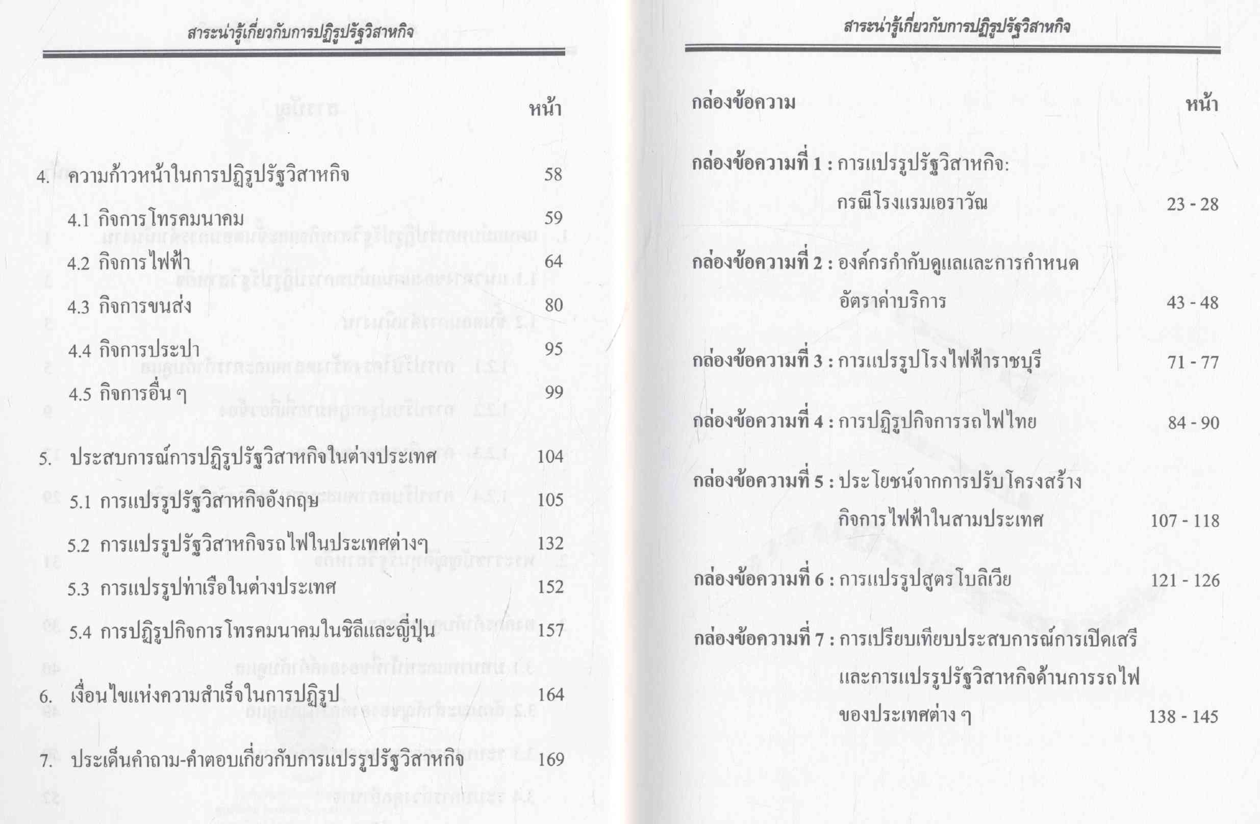 สาระน่ารู้ การปฏิรูปรัฐวิสาหกิจ