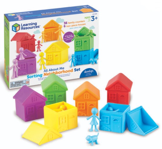 เกมเพื่อนบ้านของฉัน ฝึกทักษะพื้นฐานคณิตศาสตร์ ของเล่นเสริมพัฒนาการ ,ของเล่นเสริมทักษะ,ของเล่นเด็ก, สื่อการสอนอนุบาล