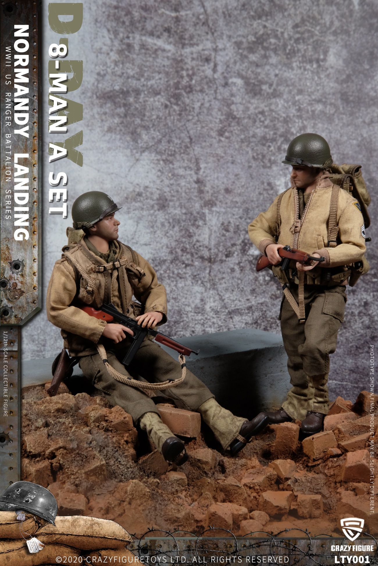 [สั่งจอง] Crazy Figure LTY001 1/12 : WWII U.S. Army On D-Day Deluxe Edition