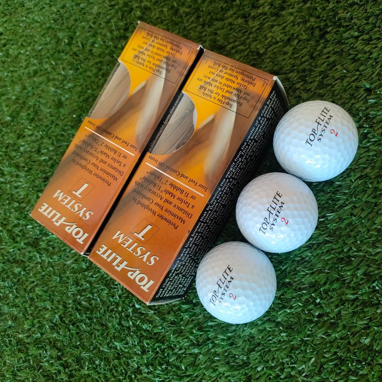 ลูกกอล์ฟ TOP FLITE SYSTEM T รุ่นพรีเมี่ยม 1 หลอดมี 3 ลูก สีขาว ตีดีมากๆๆๆ ไม้กอล์ฟมือสอง ของแท้ BY NakaraLuxurious