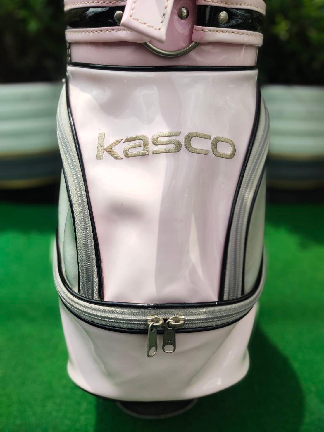 ถุงกอล์ฟ KASCO หนังแก้ว สีชมพู สภาพสวยๆ เดิมๆเลยจ้า